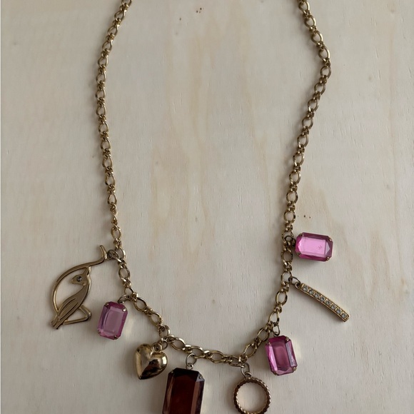 Baby Phat Gold Necklace with Pink Charms - Picture 4 of 6